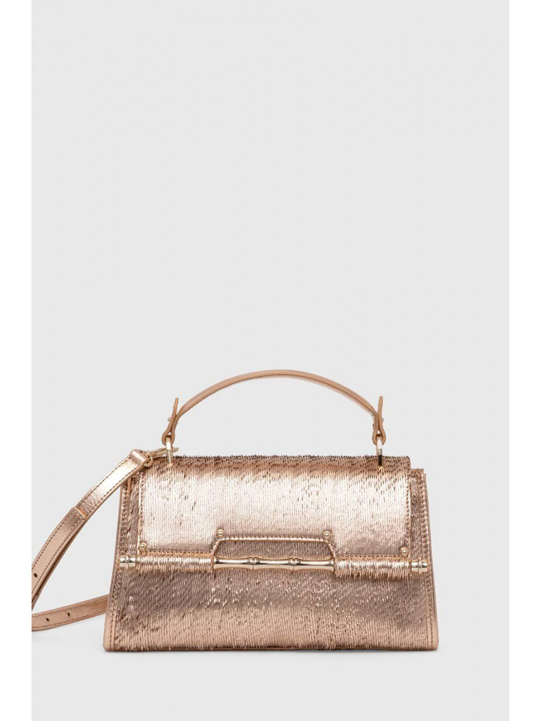 Kožená kabelka Guess IRIS zlatá barva HWALLA L3280